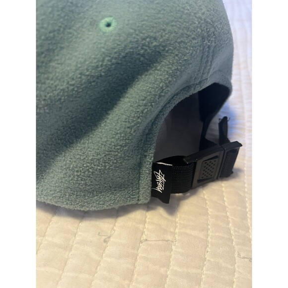 NEW Stussy Inc Laguna Beach Sherpa Fleece StrapBack One Size Hat Sea Foam Green - Picture 5 of 9